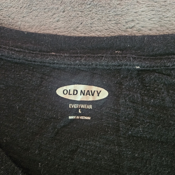 Old Navy Black Long Sleeve Top with Glittery Dots - Picture 2 of 2